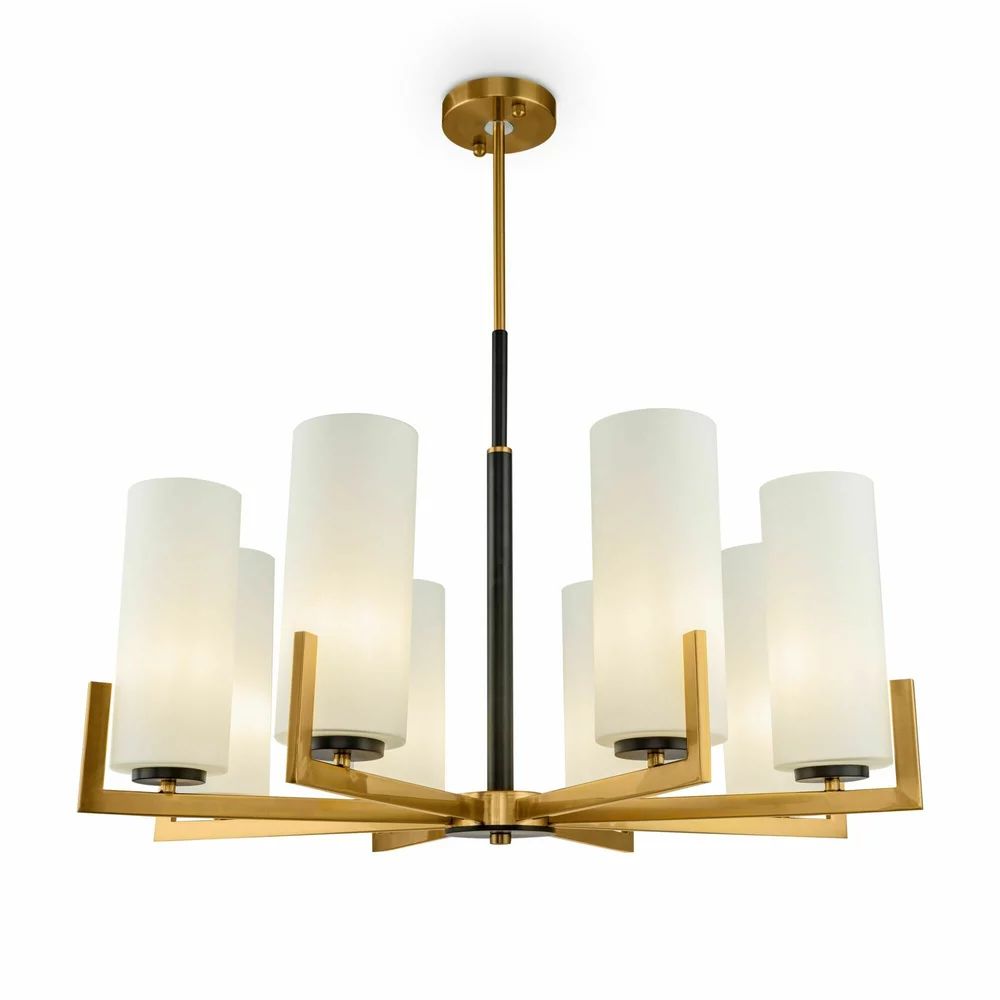 Candelabru Maytoni Fortano negru/alb 8 becuri