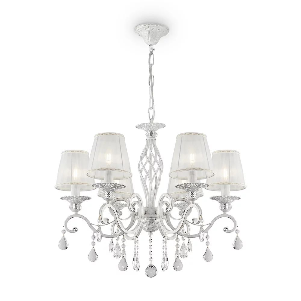 Candelabru Maytoni Grace alb/alb 6 becuri