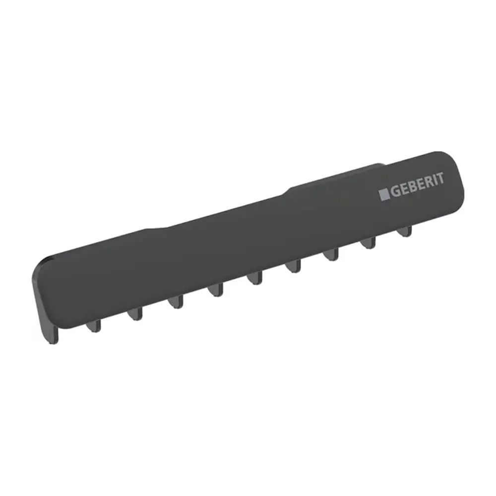 Capac de scurgere pentru lavoar Geberit One cu insertie de pieptene si fixare magnetica negru mat