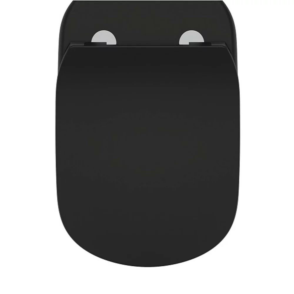 Capac WC soft-close negru Ideal Standard Tesi oval