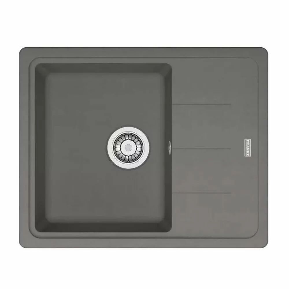 Chiuveta bucatarie compozit Franke Basis 1 cuva cu picurator 62x50 cm reversibila finisaj Stone Grey mat