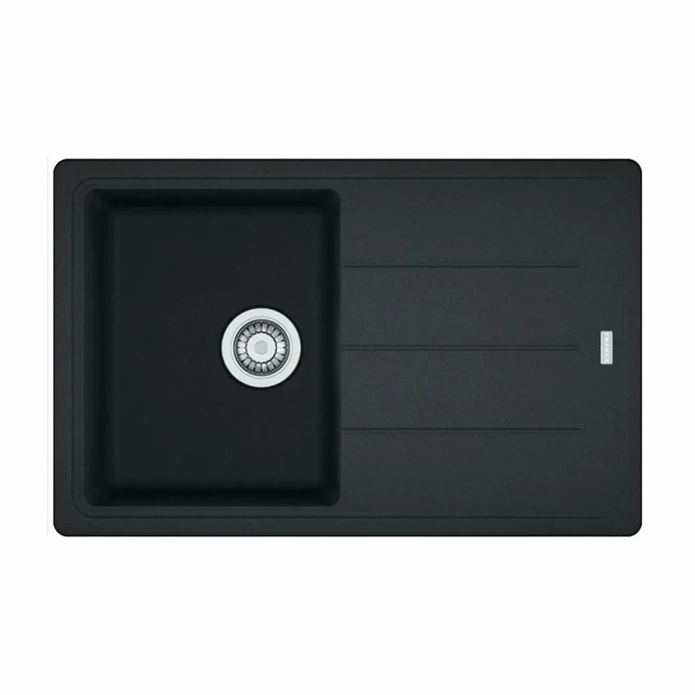 Chiuveta bucatarie compozit Franke Basis 1 cuva cu picurator 78x50 cm reversibila finisaj negru mat