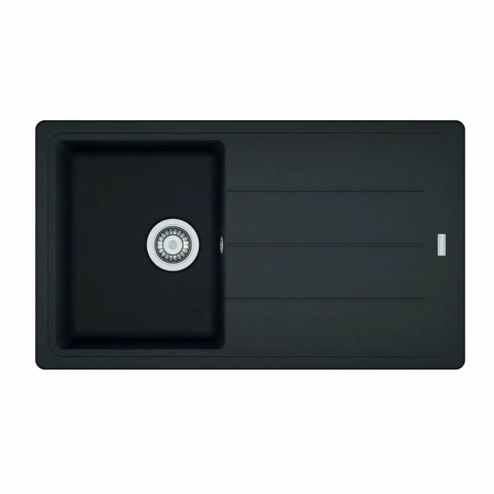 Chiuveta bucatarie compozit Franke Basis 1 cuva cu picurator 86x50 cm reversibila finisaj negru mat