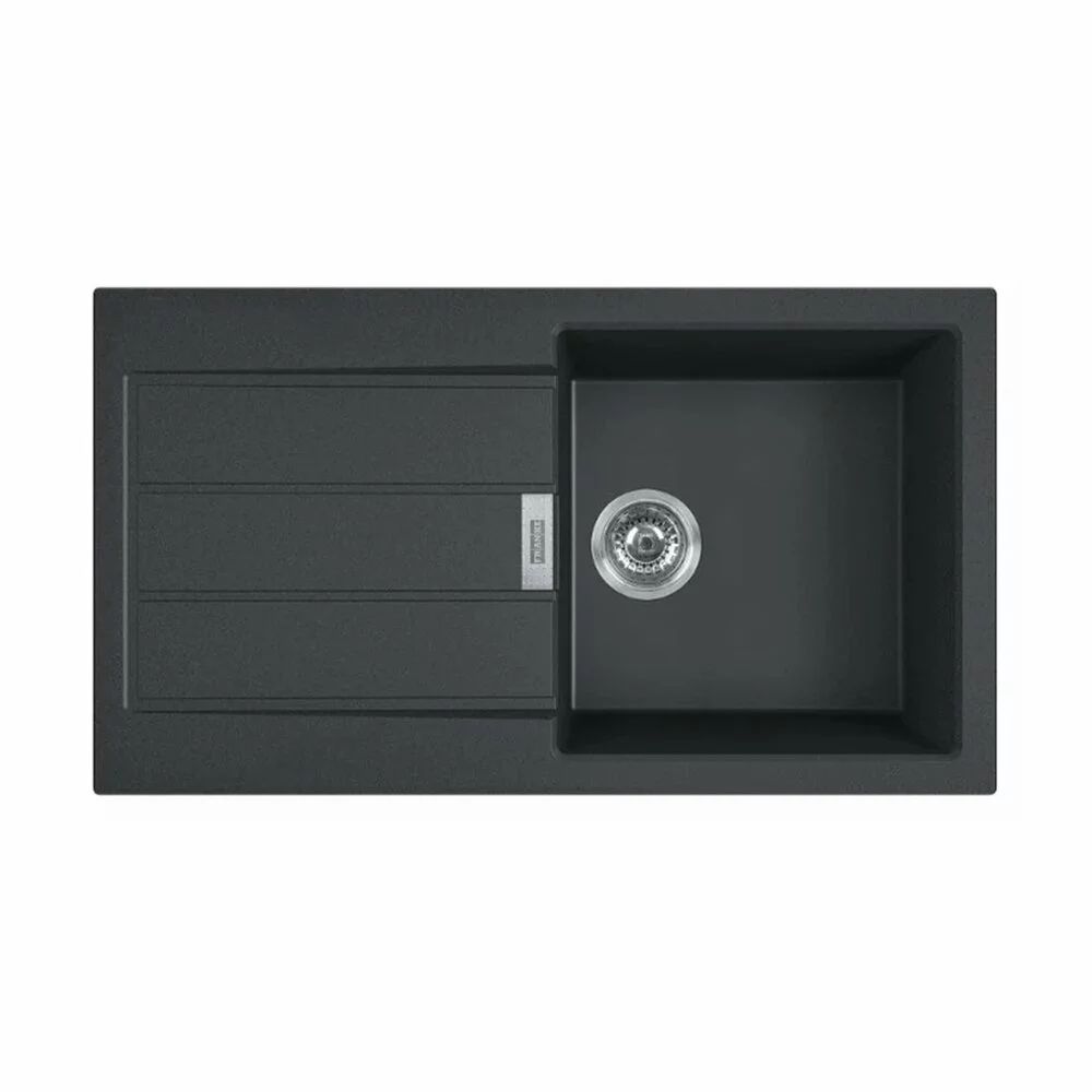 Chiuveta bucatarie compozit Franke Sirius 1 cuva cu picurator 78x50 cm tectonite finisaj negru mat