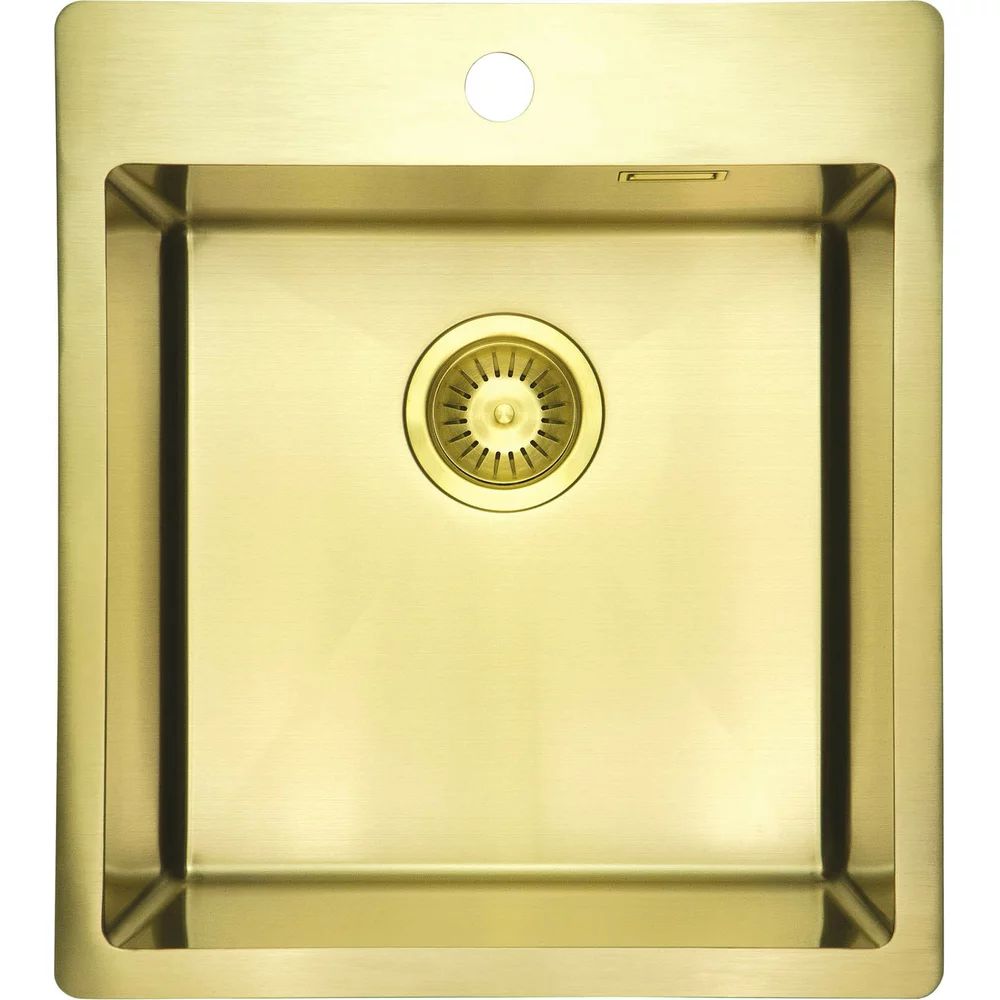 Chiuveta bucatarie inox Deante Olfato 45x50.5 cm cu 1 cuva finisaj auriu periat