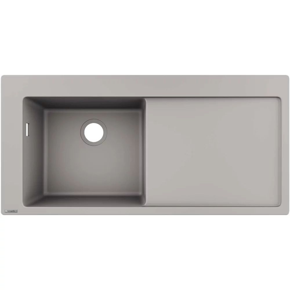 Chiuveta compozit gri Hansgrohe S51 SilicaTec 105x51 cm