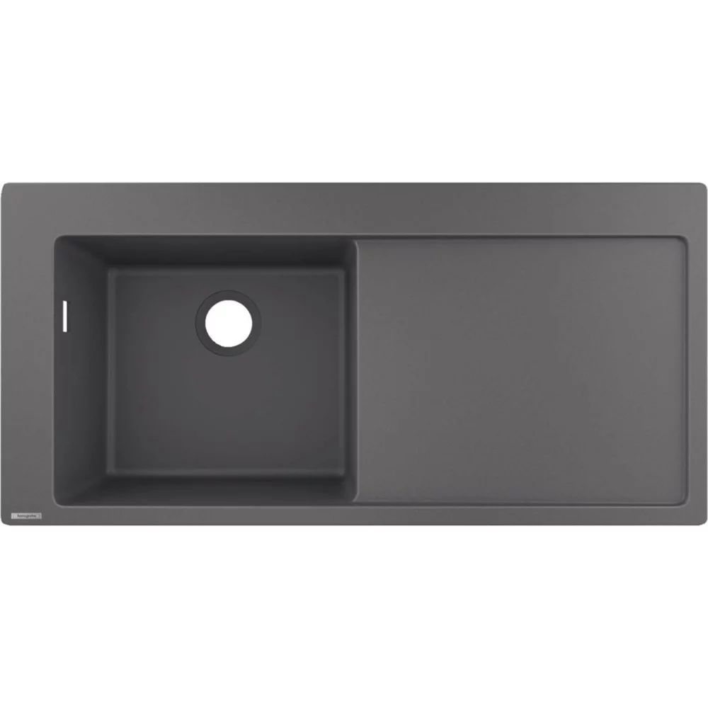 Chiuveta compozit gri inchis Hansgrohe S51 SilicaTec 105x51 cm