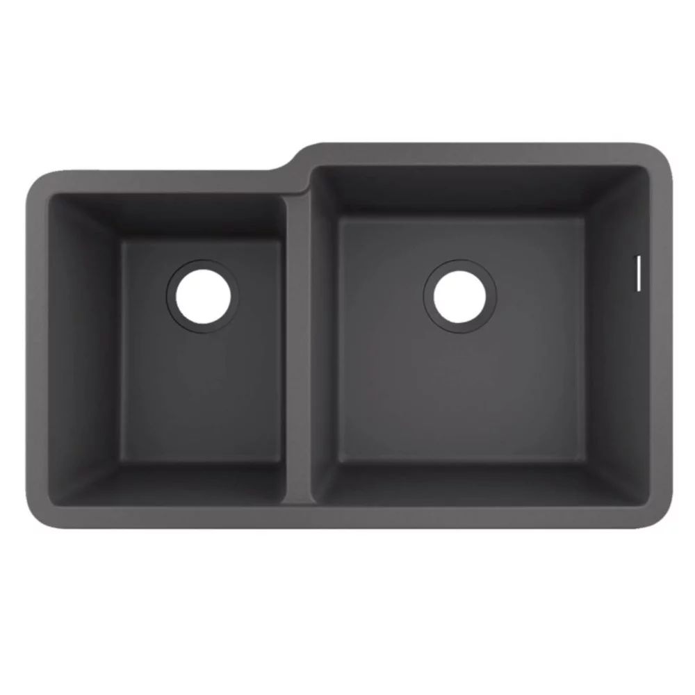 Chiuveta compozit gri inchis Hansgrohe S51 SilicaTec 82x48.5 cm