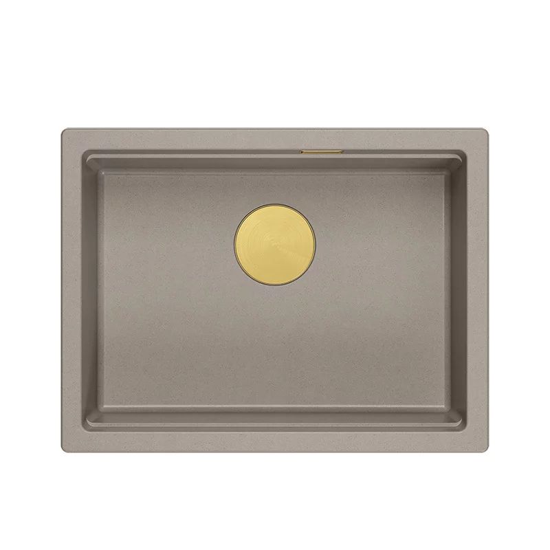 Chiuveta compozit sub blat Quadron Logan 100 bej - auriu 59.5x45.1 cm