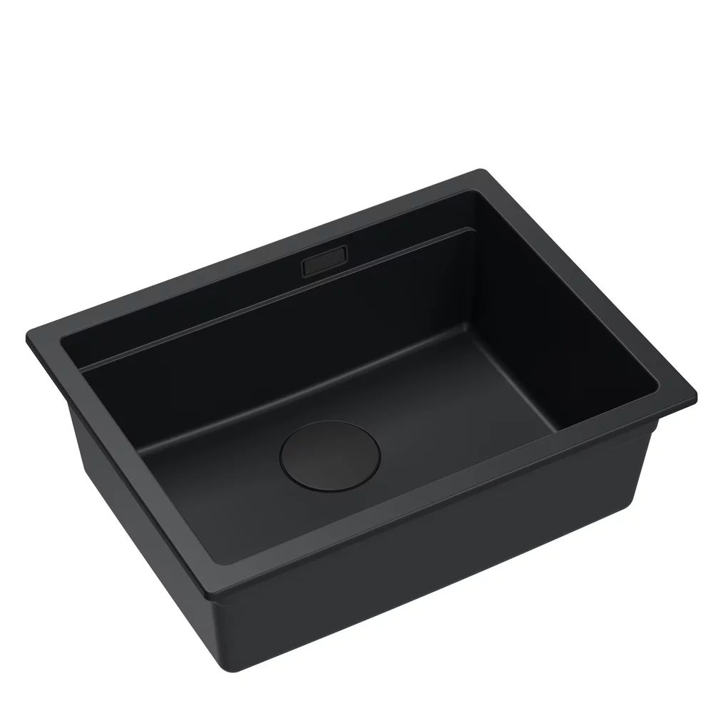 Chiuveta compozit sub blat Quadron Logan 100 negru 59.5x45.1 cm