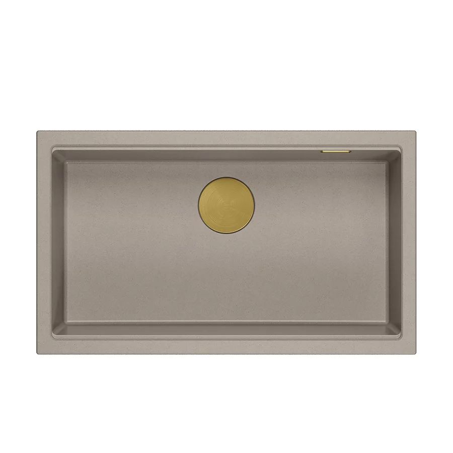 Chiuveta compozit sub blat Quadron Logan 110 bej - auriu 76x44 cm