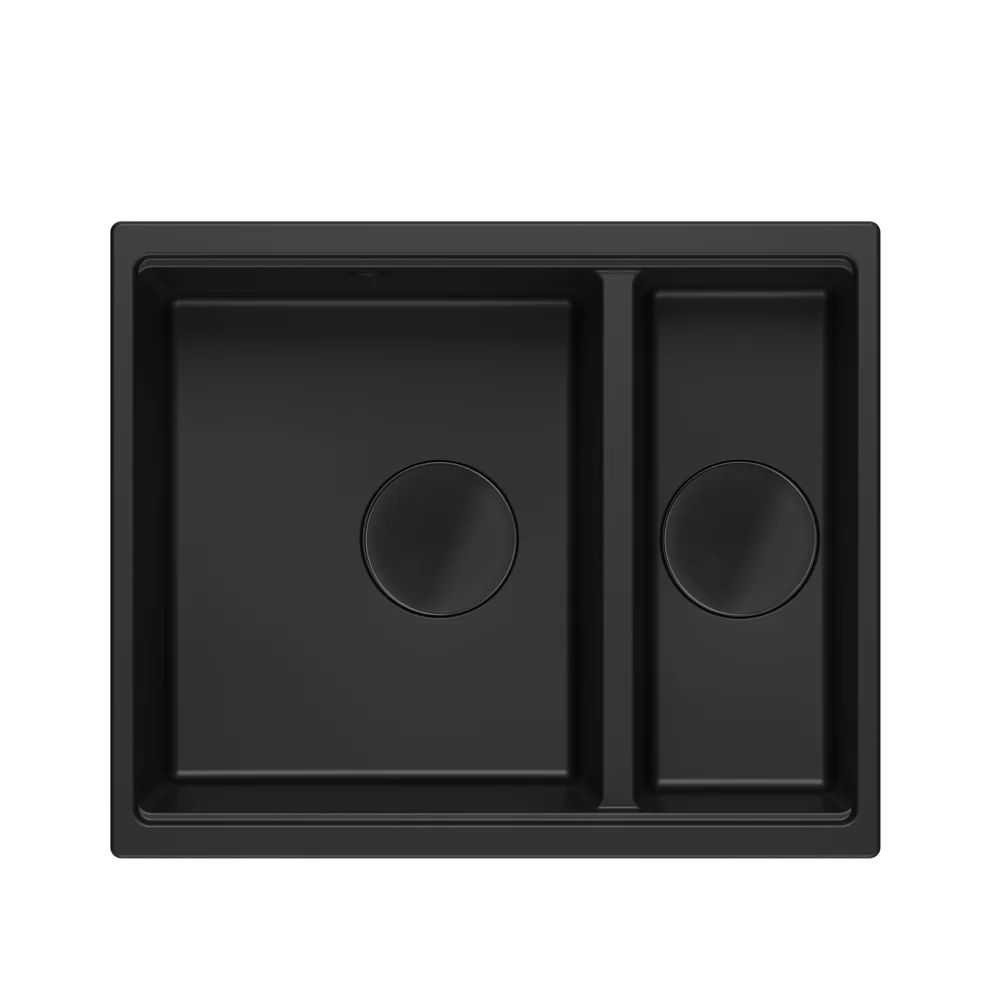Chiuveta compozit sub blat Quadron Logan 150 negru 56x46 cm