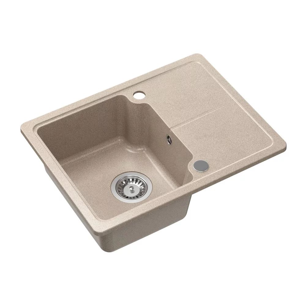 Chiuveta compozit incastrata Quadron Pop Baby Johnny bej nisipiu 58x44 cm