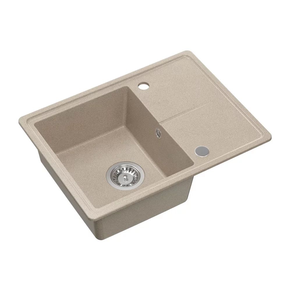 Chiuveta compozit incastrata Quadron Pop Tony 116 bej nisipiu 60x45 cm