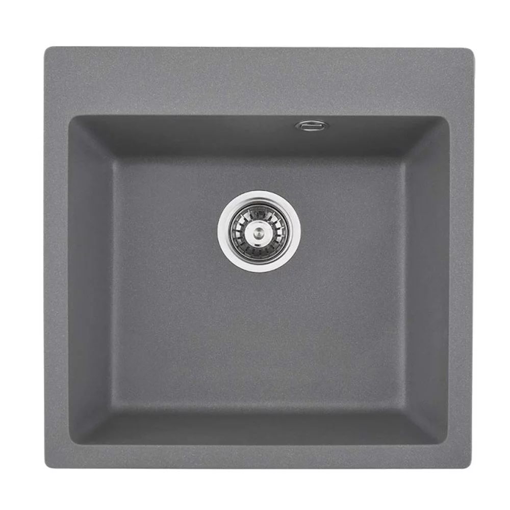 Chiuveta compozit Inter Ceramic finisaj granit gri 50x50 cm