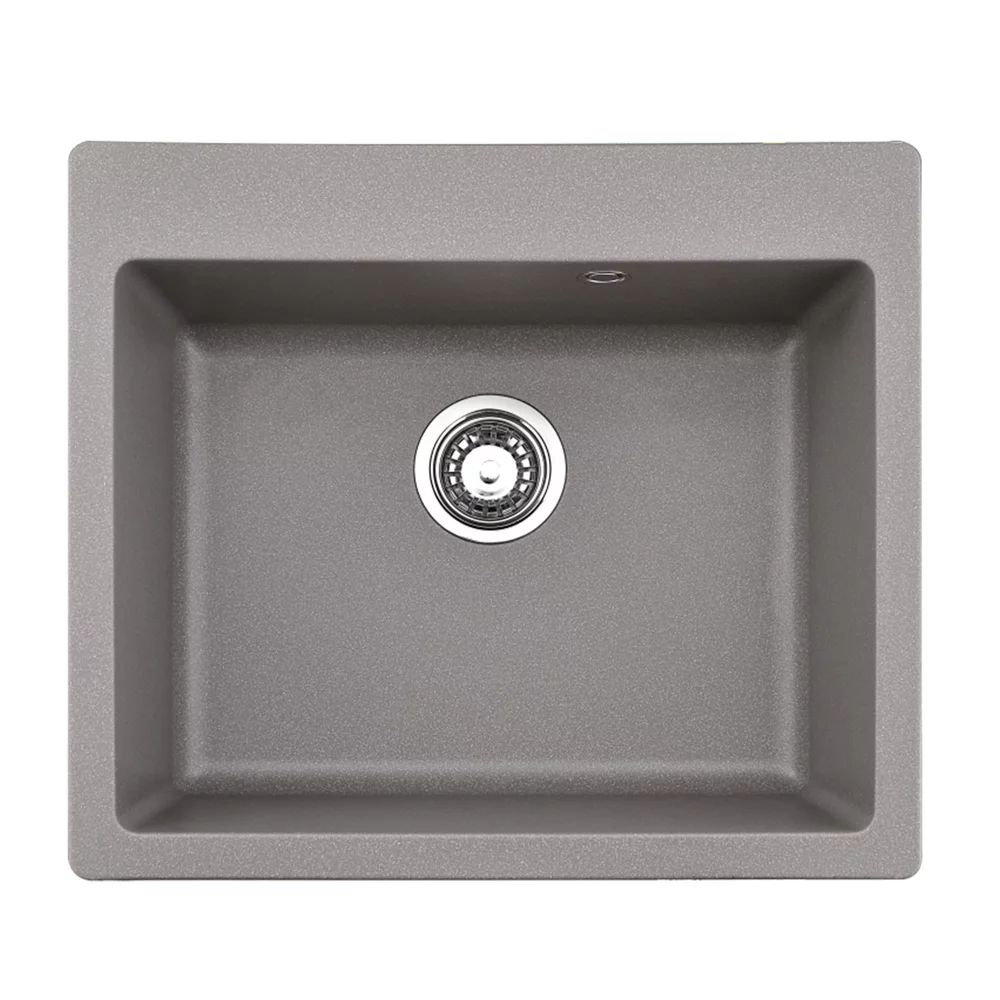 Chiuveta compozit Inter Ceramic finisaj granit gri 57x50 cm