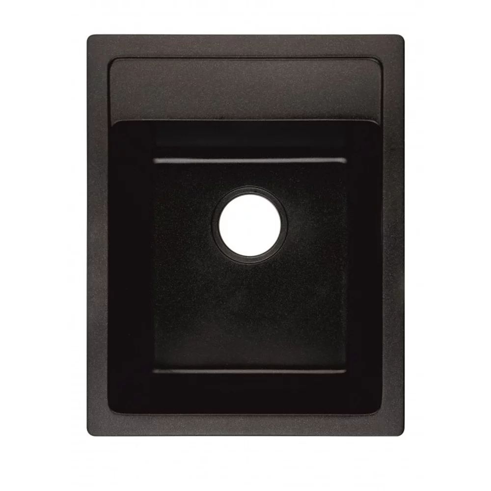 Chiuveta compozit Inter Ceramic finisaj granit negru 40x50 cm
