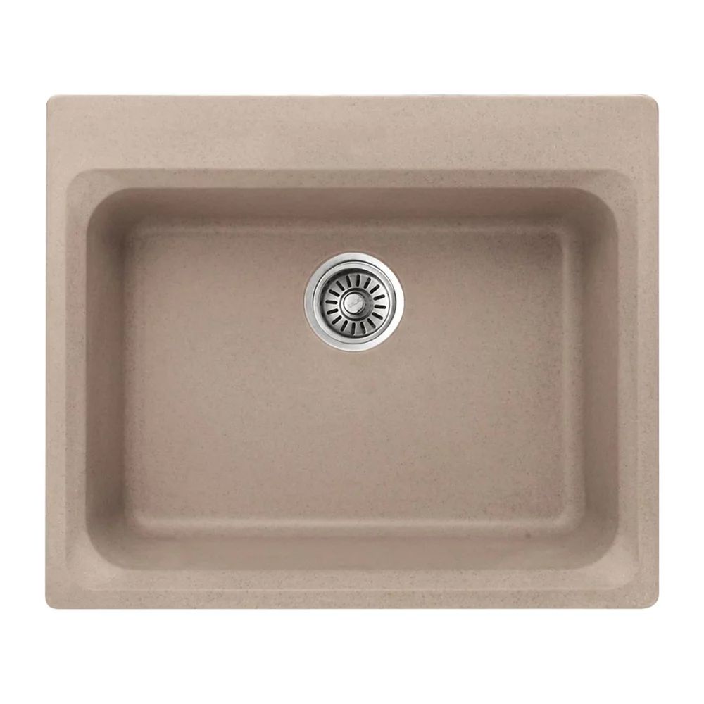 Chiuveta compozit Inter Ceramic finisaj granit nisip 62x52cm fara picurator