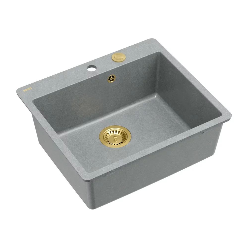 Chiuveta compozit Quadron Unique Morgan 110 gri - auriu 57x50 cm