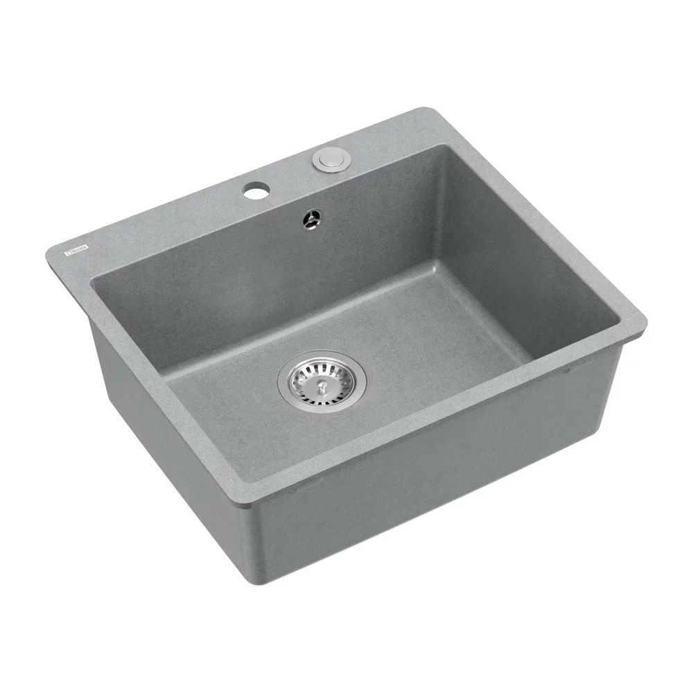 Chiuveta compozit Quadron Unique Morgan 110 gri - inox 57x50 cm
