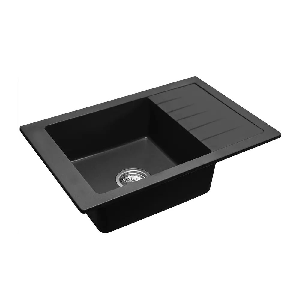 Chiuveta compozit Rea Sten negru mat 80x48 cm