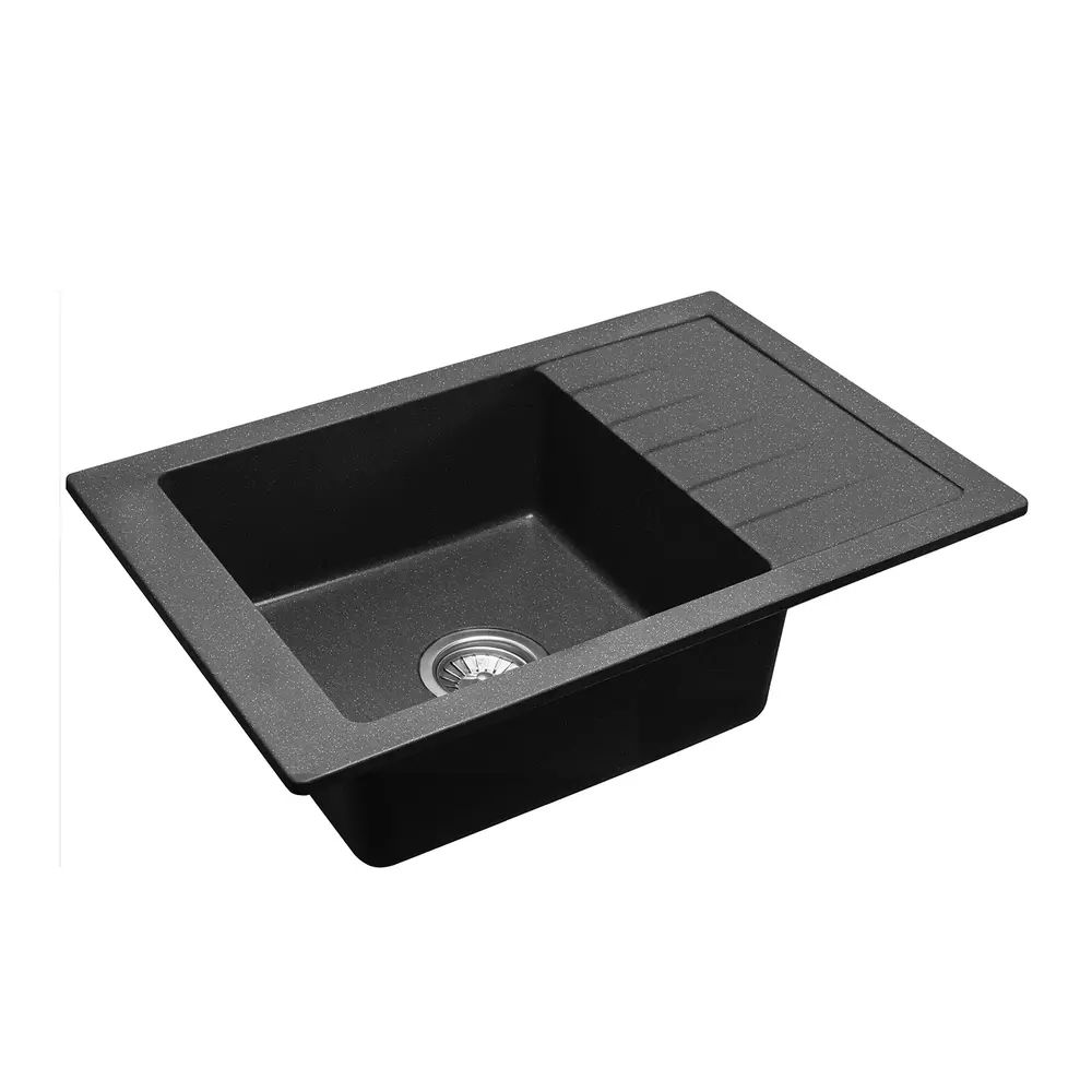 Chiuveta compozit Rea Sten negru nisip mat 80x48 cm