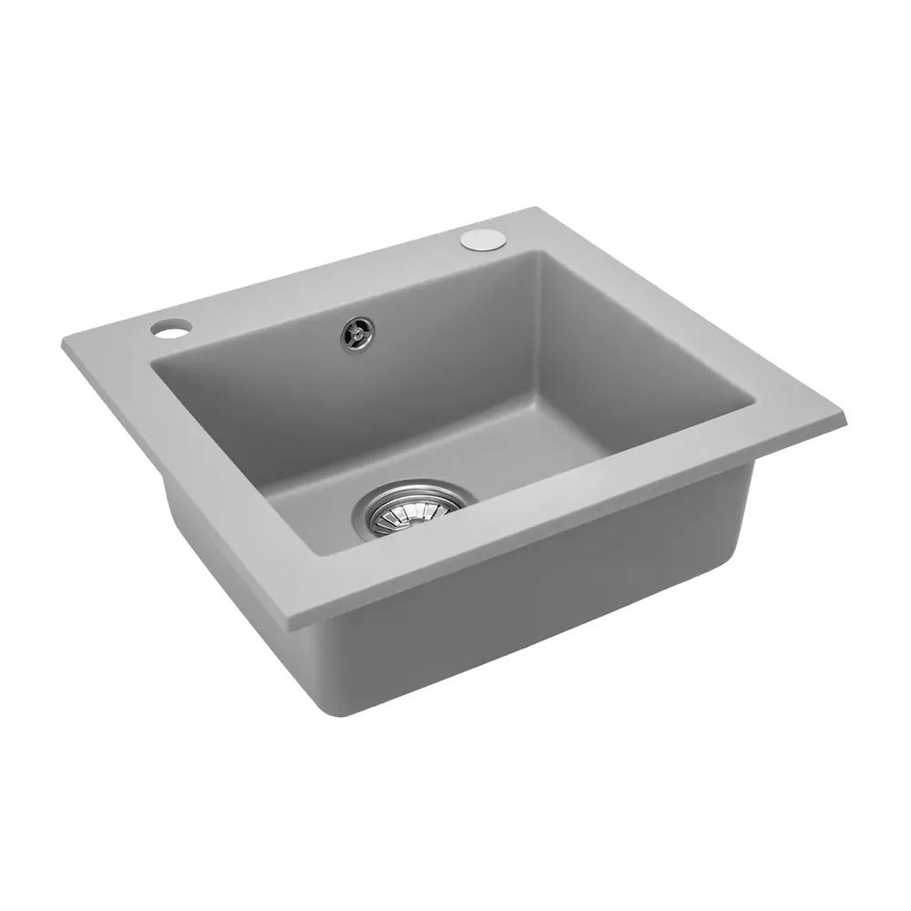 Chiuveta compozit Rea West gri mat 49x44 cm