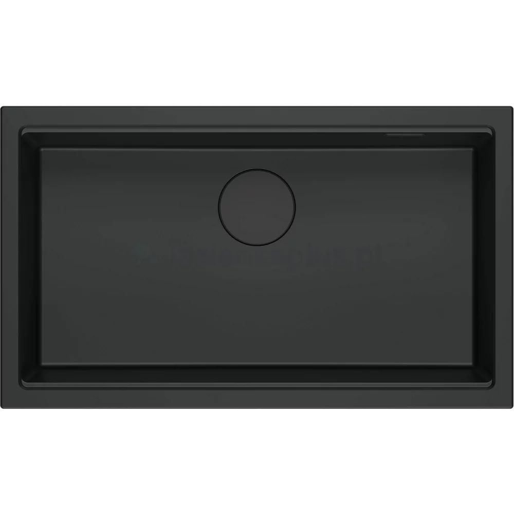 Chiuveta compozit incastrata Quadron Logan 110 negru 76x44 cm