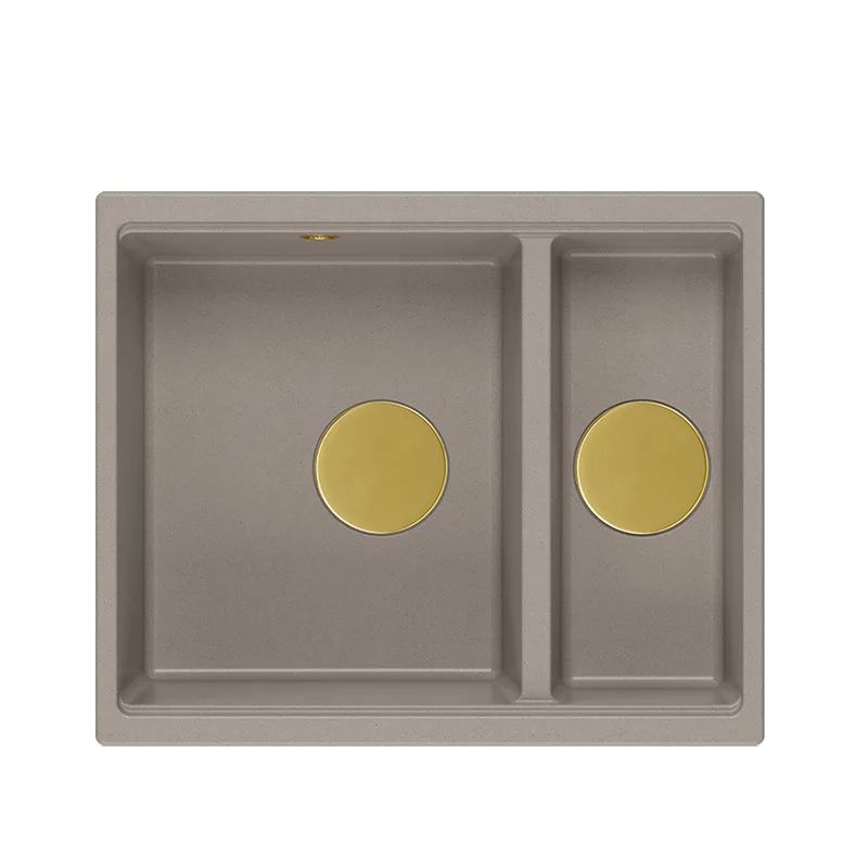 Chiuveta compozit incastrata Quadron Logan 150 bej - auriu 56x46 cm