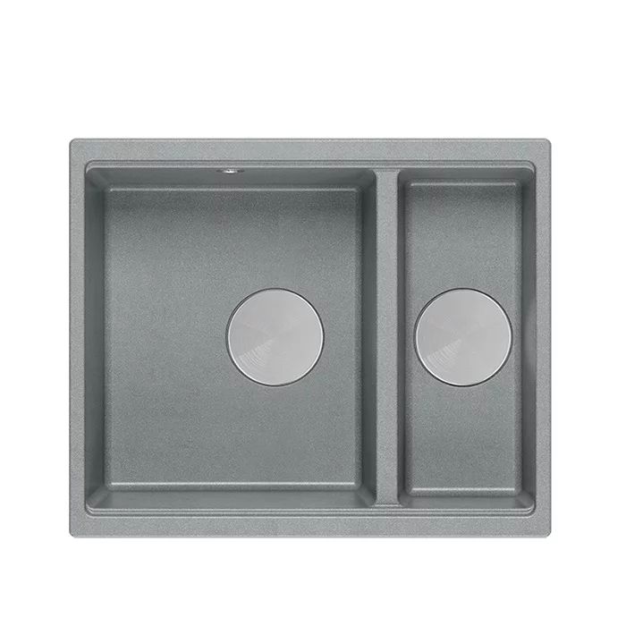 Chiuveta compozit incastrata Quadron Logan 150 gri - inox 56x46 cm