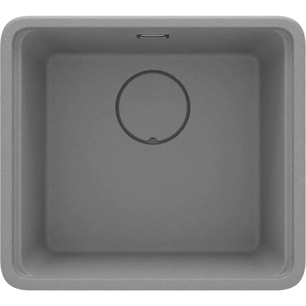 Chiuveta granit sub blat Deante Momi gri metalic 45x50 cm
