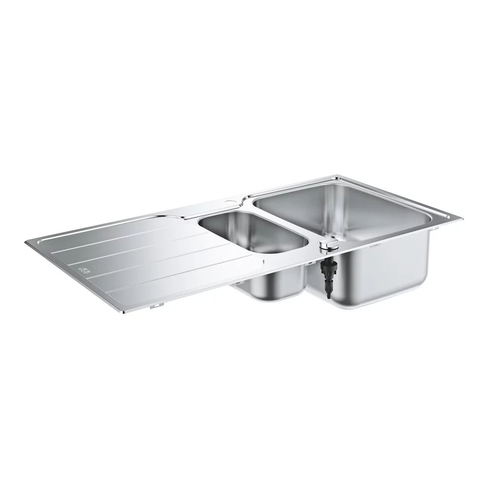 Chiuveta inox Grohe K500 97x50.1 cm 2 cuve cu picurator