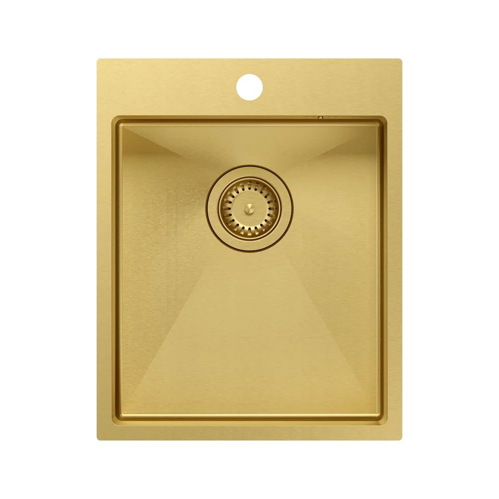 Chiuveta inox incastrata Quadron Unique Russel 90 auriu 40x50 cm