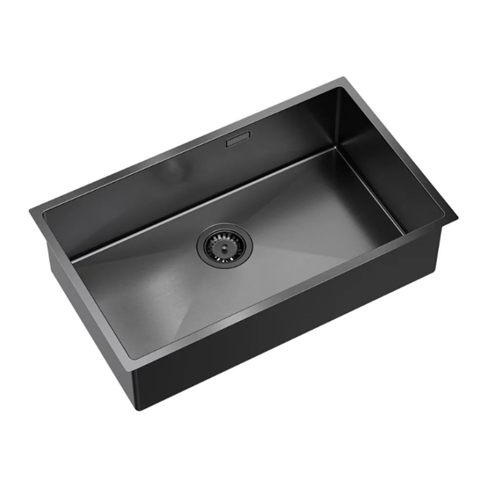Chiuveta inox sub blat Quadron Unique Anthony 80 finisaj grafit 74x44 cm