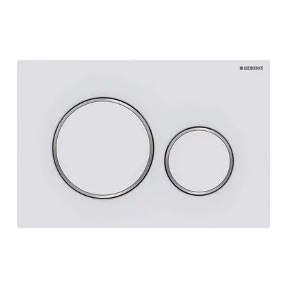 Clapeta de actionare Geberit Sigma20 alb mat / crom lucios EasyToClean