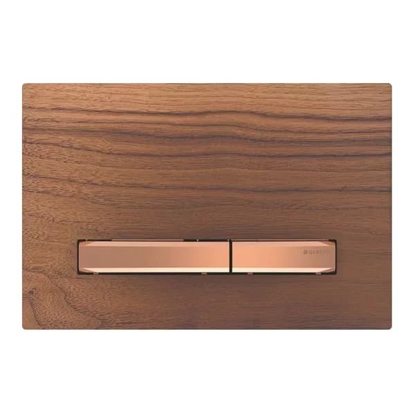 Clapeta de actionare Geberit Sigma50 nuc american/butoane rose gold