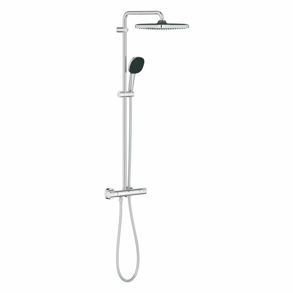 Coloana de dus cu baterie termostatata Grohe Vitalio Start Cube 250 crom lucios