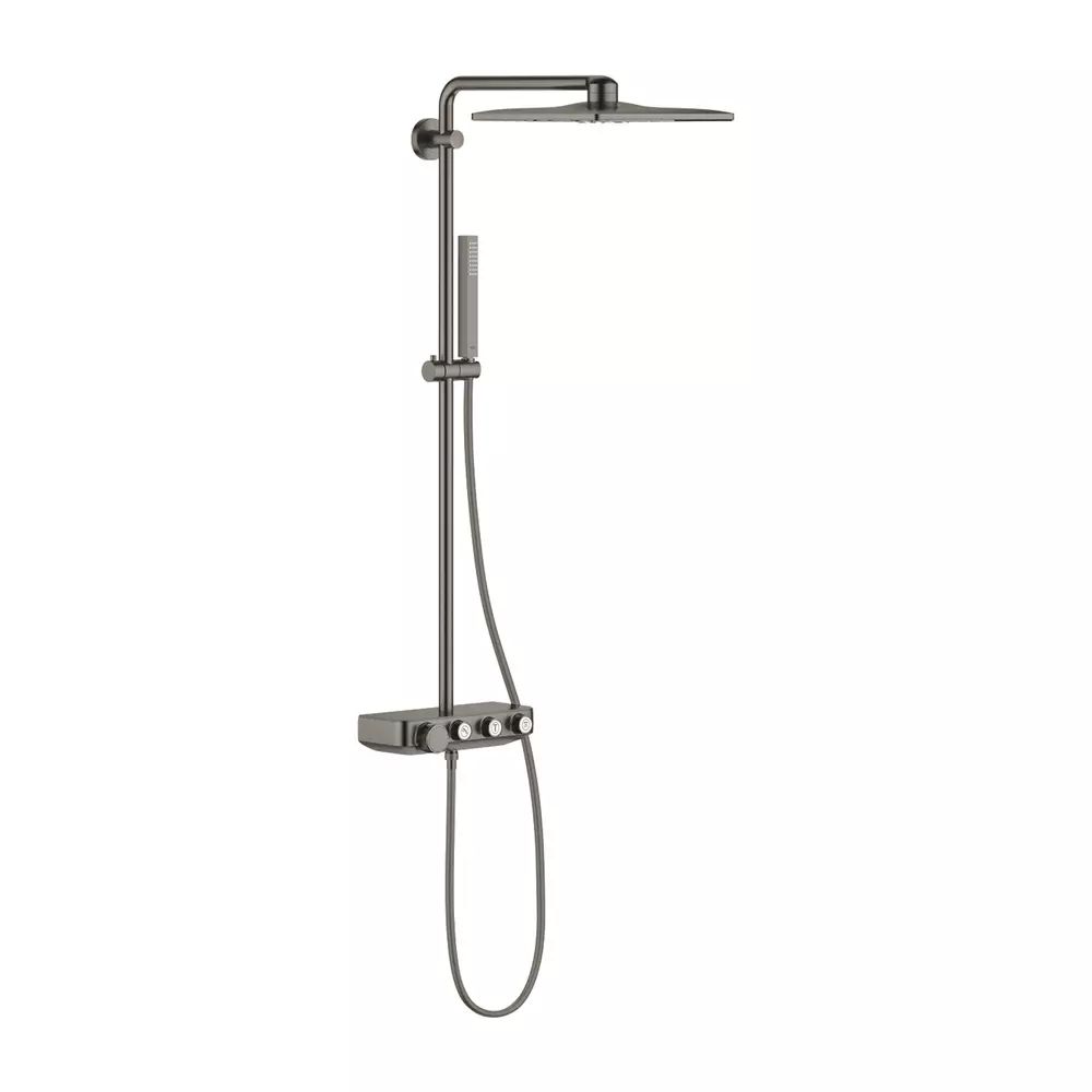 Coloana de dus cu baterie termostatata antracit periat Grohe Euphoria SmartControl 310 Cube Duo
