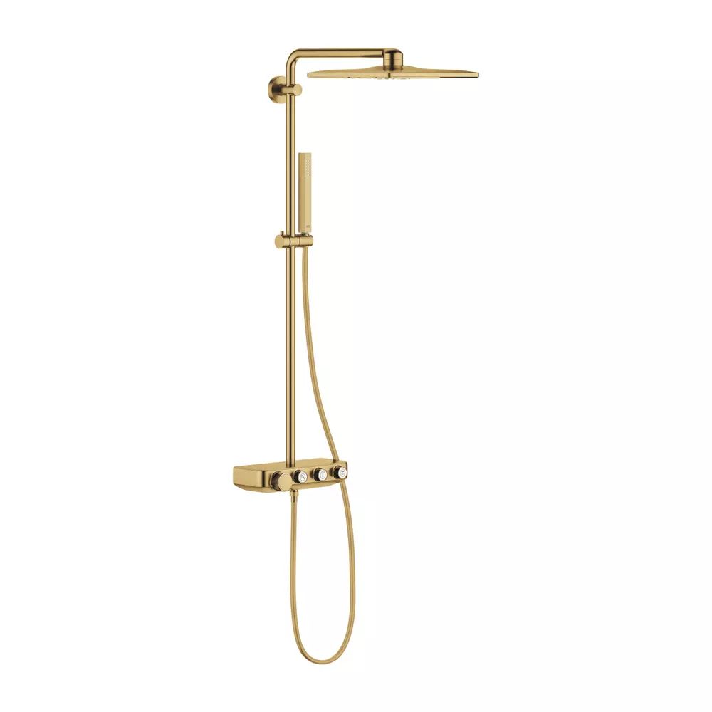Coloana de dus cu baterie termostatata auriu periat Grohe Euphoria SmartControl 310 Cube Duo