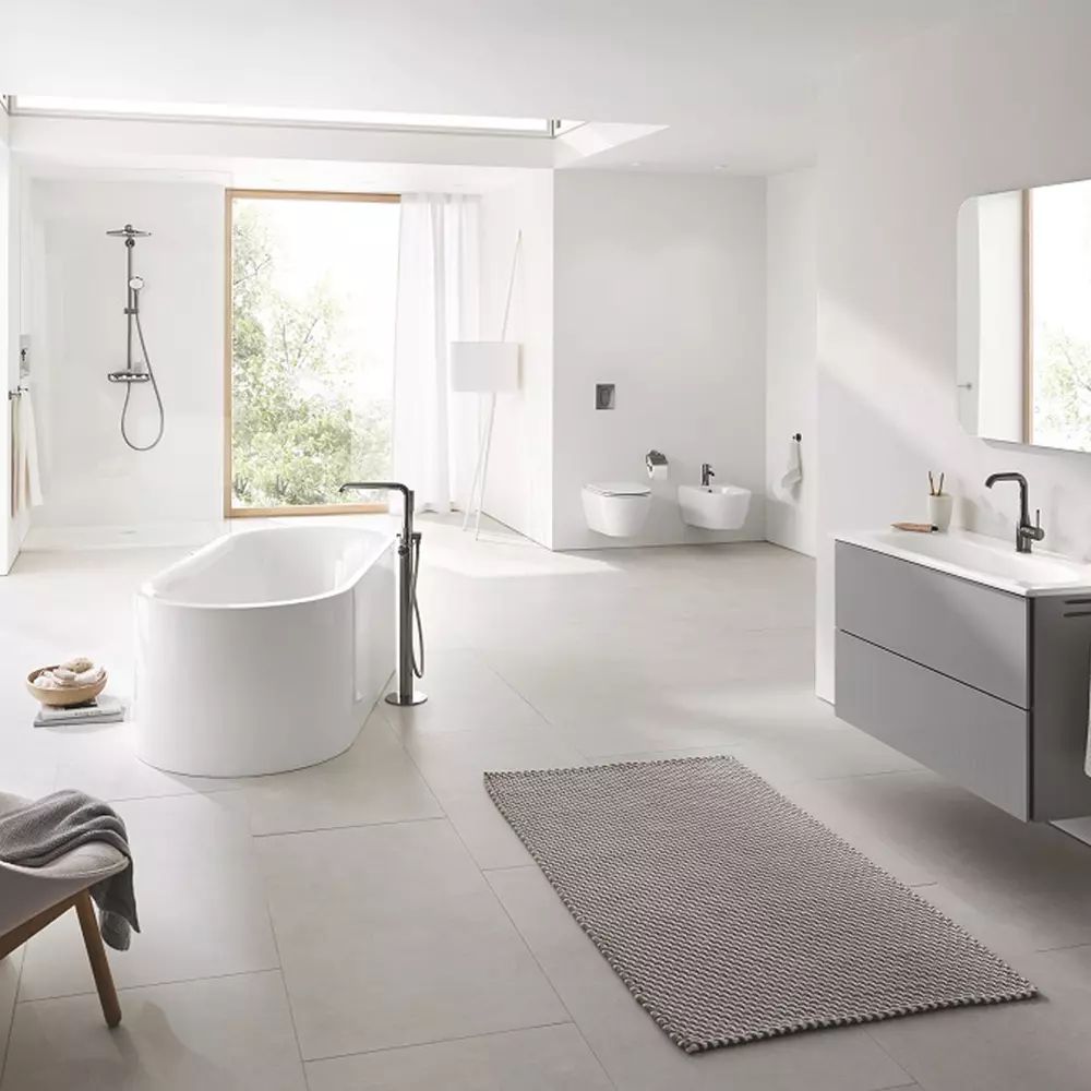 Coloana de dus cu termostat Grohe Euphoria SmartControl 310 Duo antracit periat Hard Graphite