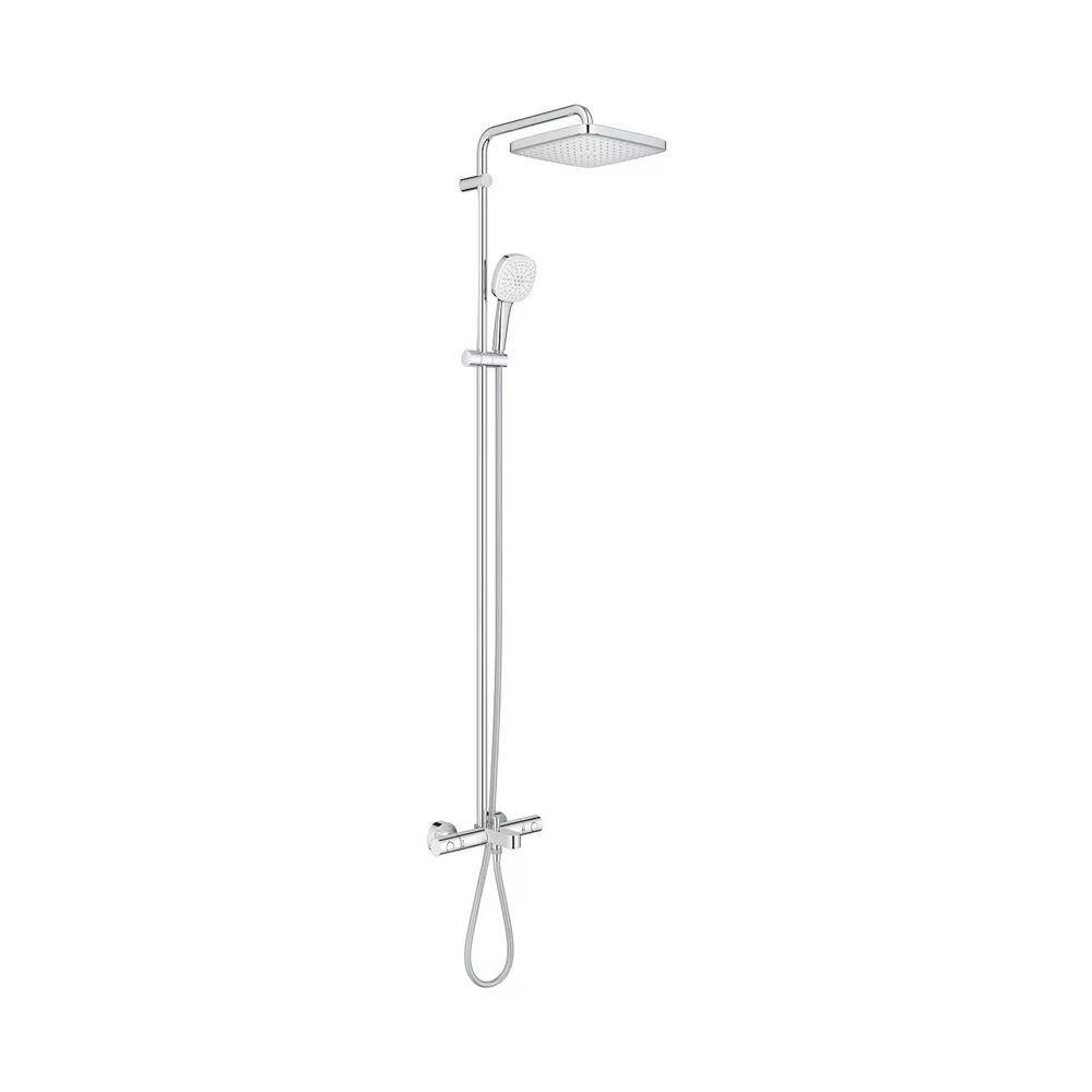 Coloana de dus cu termostat Grohe Tempesta 250 Cube finisaj crom lucios