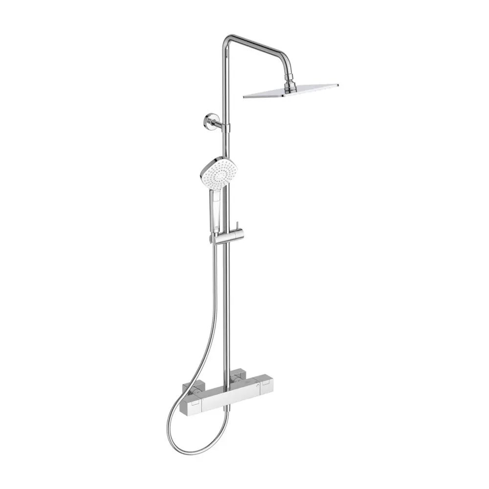 Coloana de dus cu termostat Ideal Standard Ceratherm C100 crom palarie 1 functie
