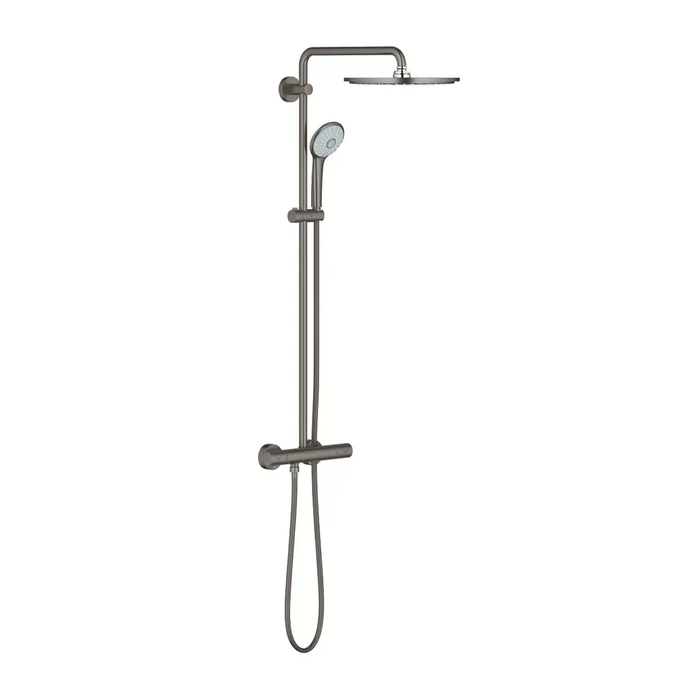 Coloană de duș cu termostat, antracit periat – Grohe Euphoria