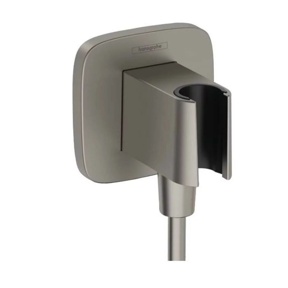 Cot conector dus antracit periat Hansgrohe FixFit cu agatatoare patrat