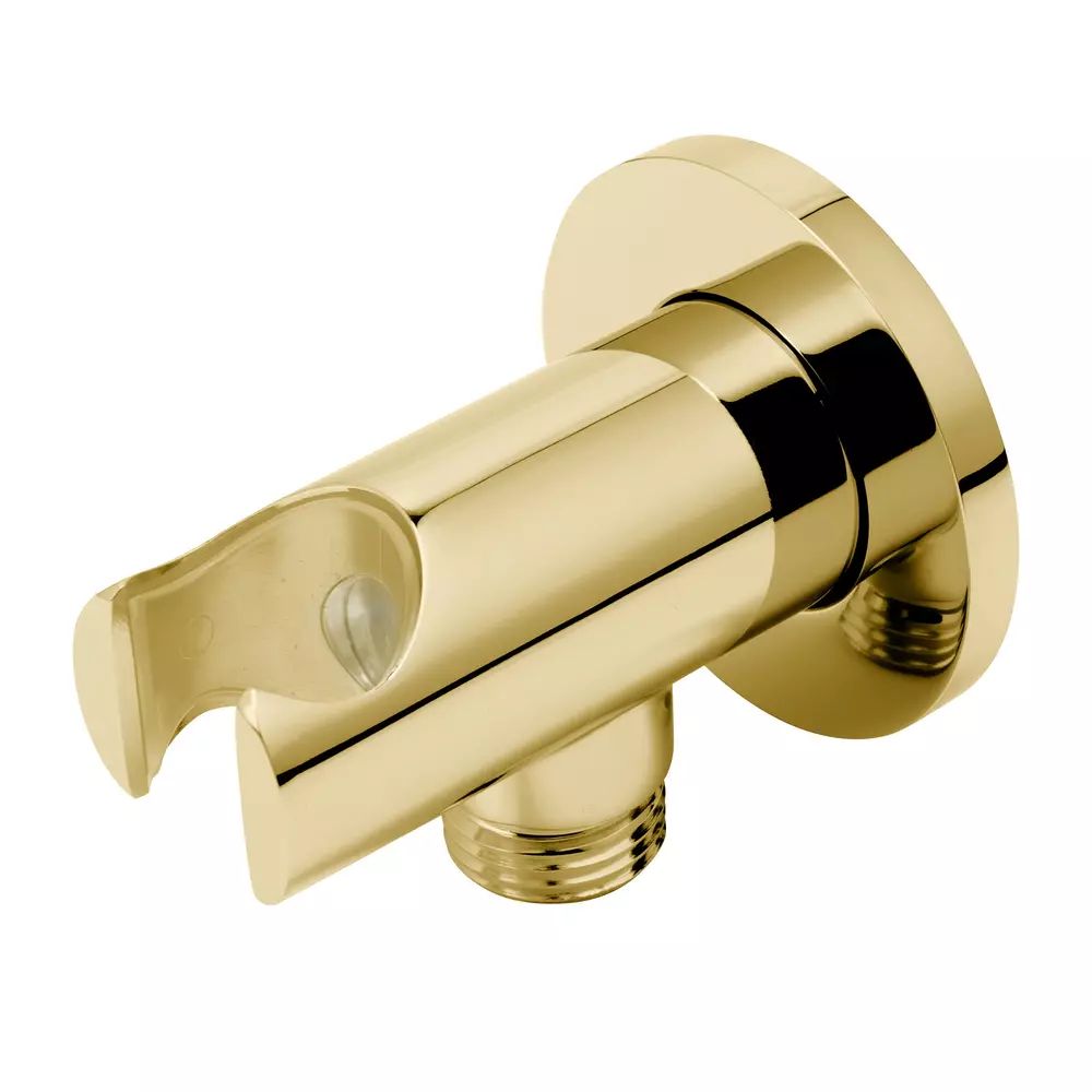Cot conector rotund FDesign Inula cu suport dus auriu lucios