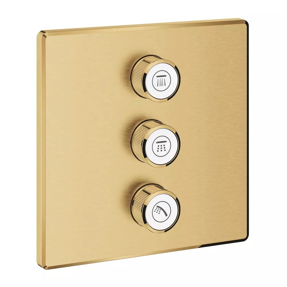 Baterie dus incastrata Grohe Grohtherm SmartControl pentru 3 iesiri auriu periat Cool Sunrise