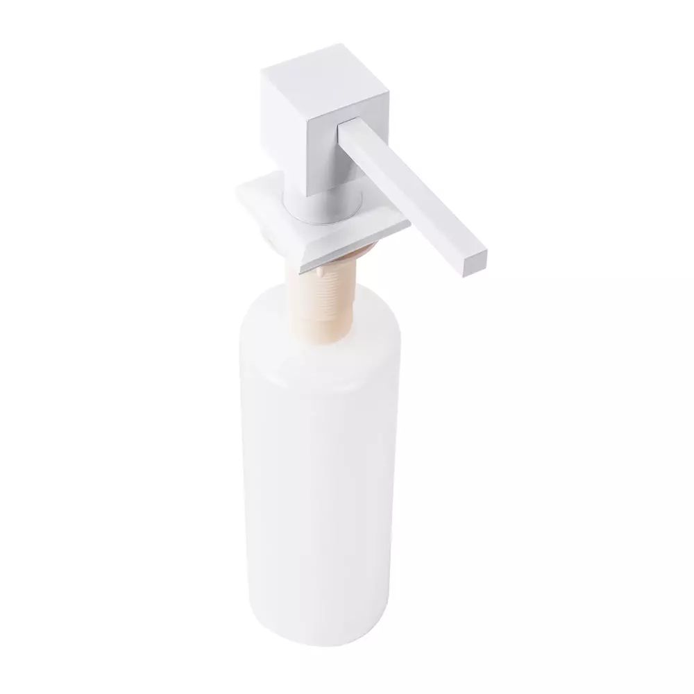Dozator detergent Rea Square 330 ml finisaj alb mat