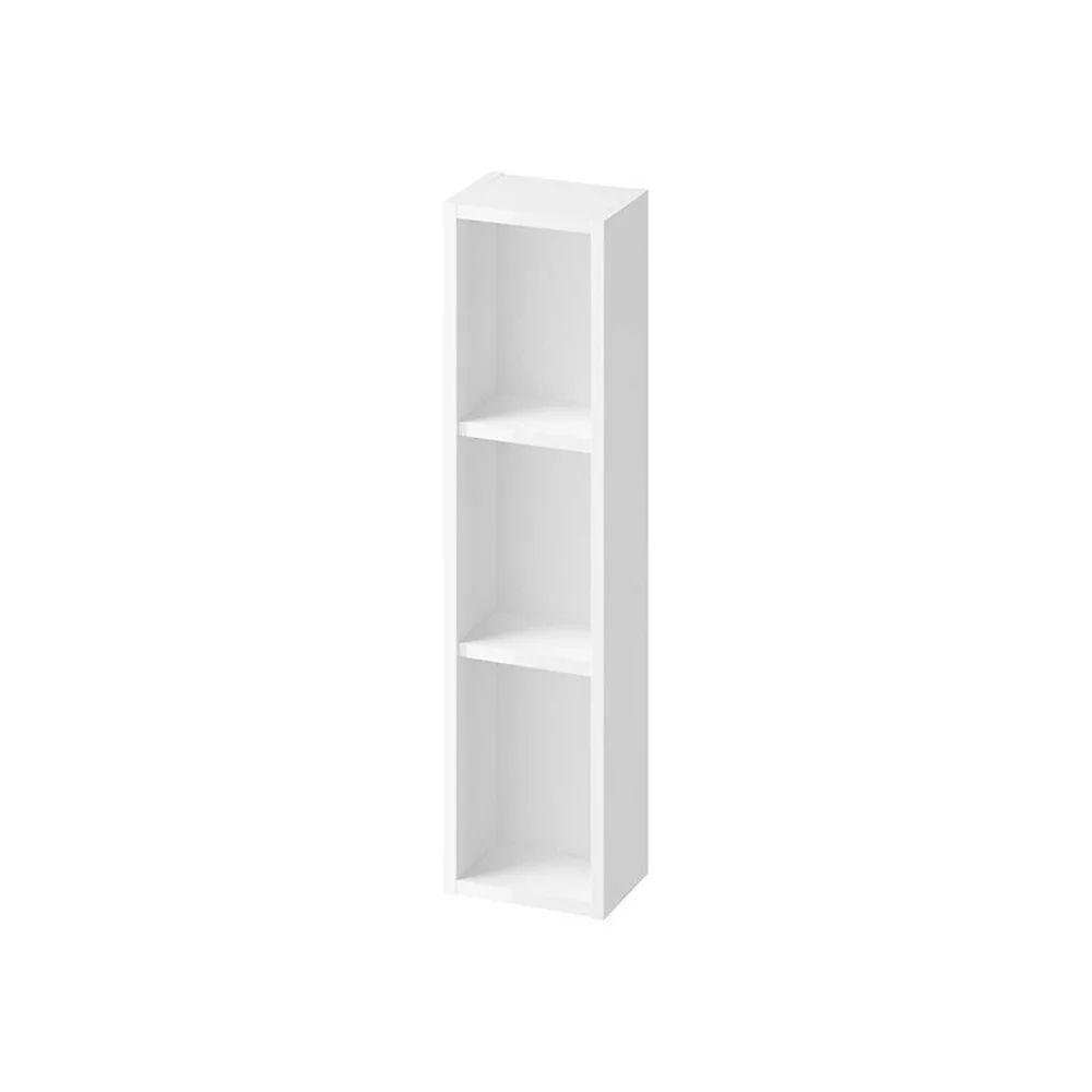 Dulap baie suspendat fara usa alb Cersanit Larga 20 cm cu 3 rafturi