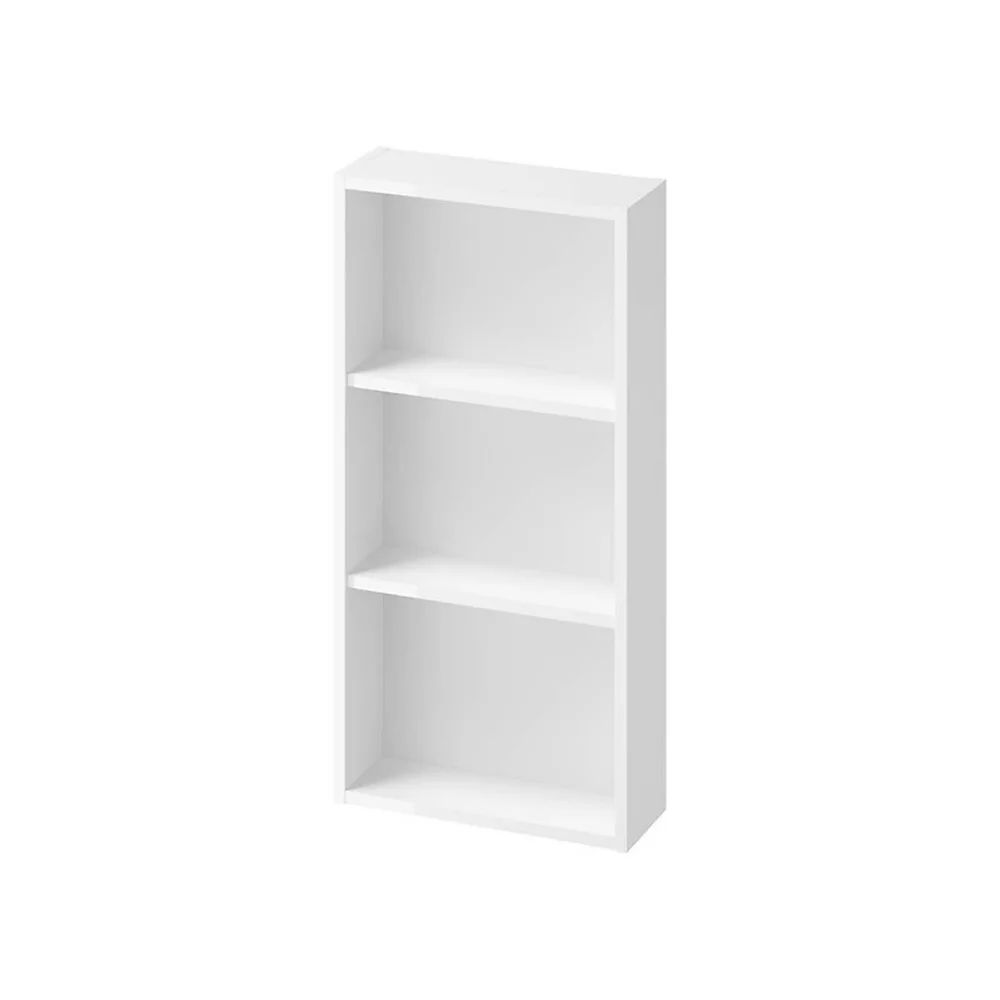 Dulap baie suspendat fara usa gri Cersanit Larga 40 cm cu 3 rafturi
