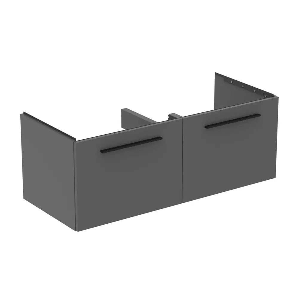 Dulap baza suspendat Ideal Standard i.life B gri quartz mat 2 sertare 120 cm